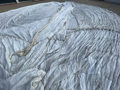 British Military 100ft. Diameter White Cargo Parachute With  Carry Bags - Image 12