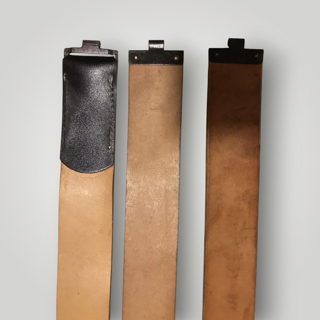 Genuine West German Military Black Leather Belt – Eagle Buckle