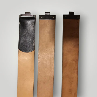 Genuine West German Military Black Leather Belt – Eagle Buckle