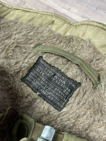 Genuine USAF WW II Flyers Intermediate Trousers Dated 1945 vintage Collectible. - Image 2