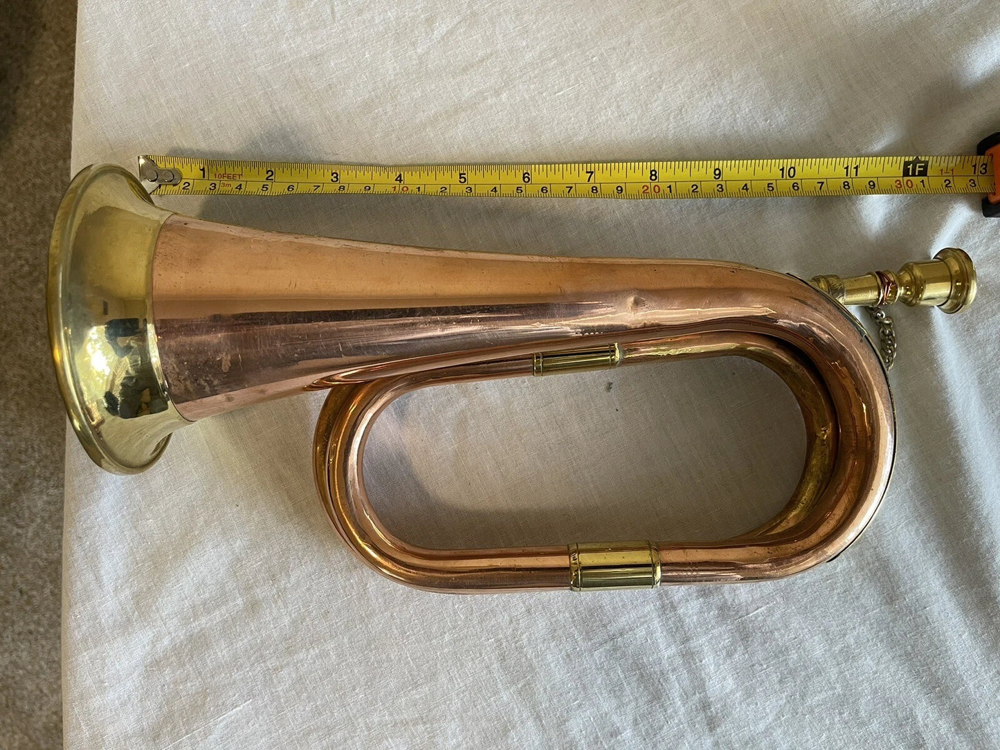 Military/ Scout/ Cavalry Brass/ Copper Bugle Vintage British Army Repro . - Image 3