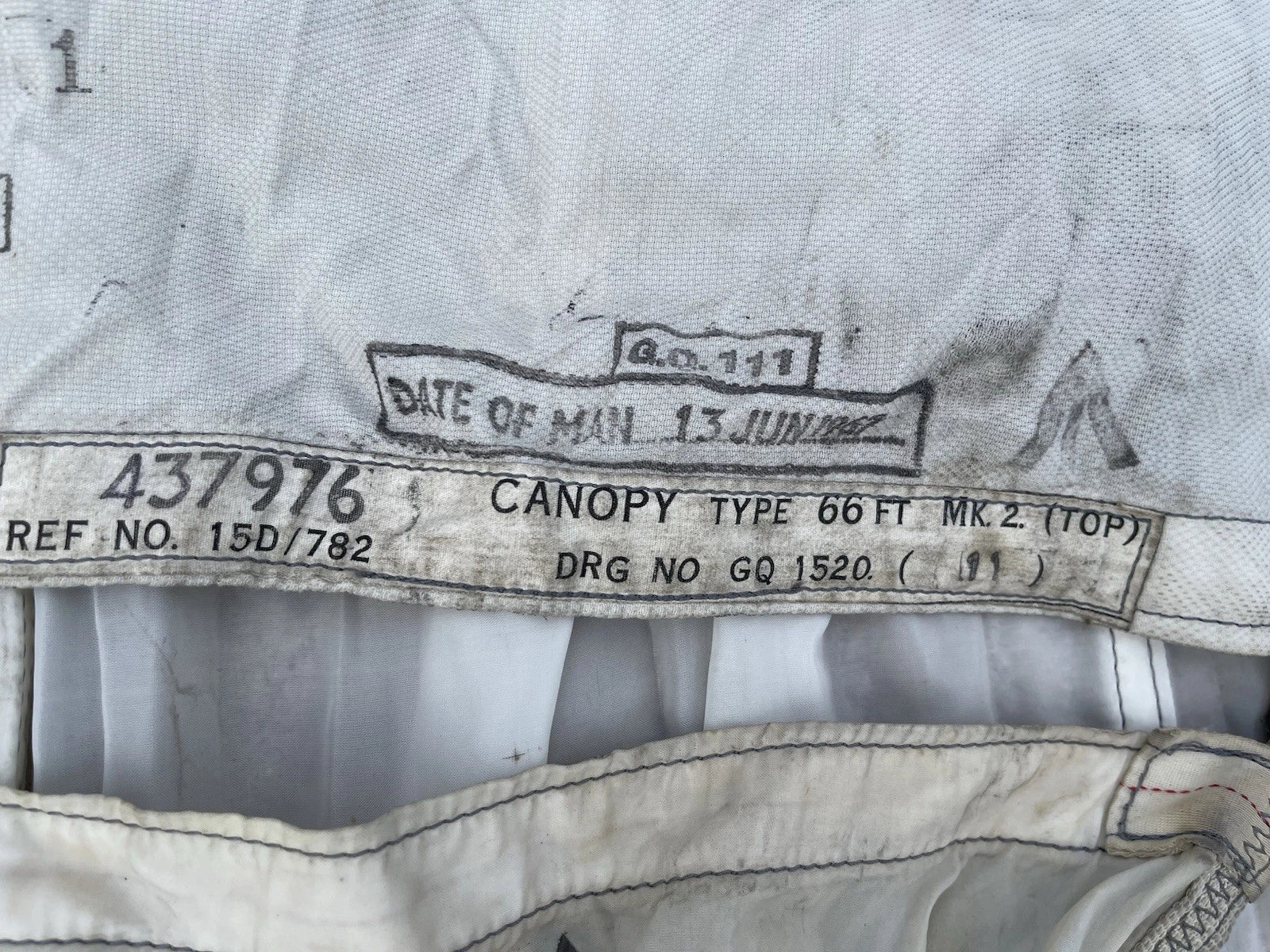 British Military 100ft. Diameter White Cargo Parachute With  Carry Bags - Image 7