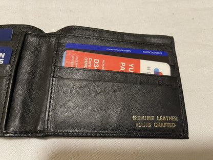 Mens Soft Lamb Genuine Leather Slim ID Credit Card Bifold Wallet - Image 2