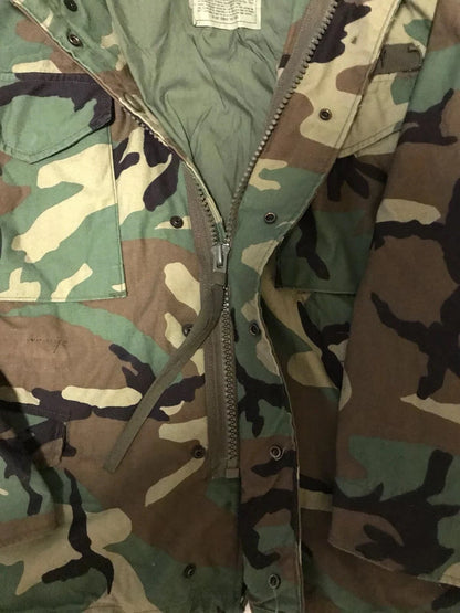 Genuine US Military Woodland Camoflauge M65 Field Jacket MXS Used Excellent - Image 2