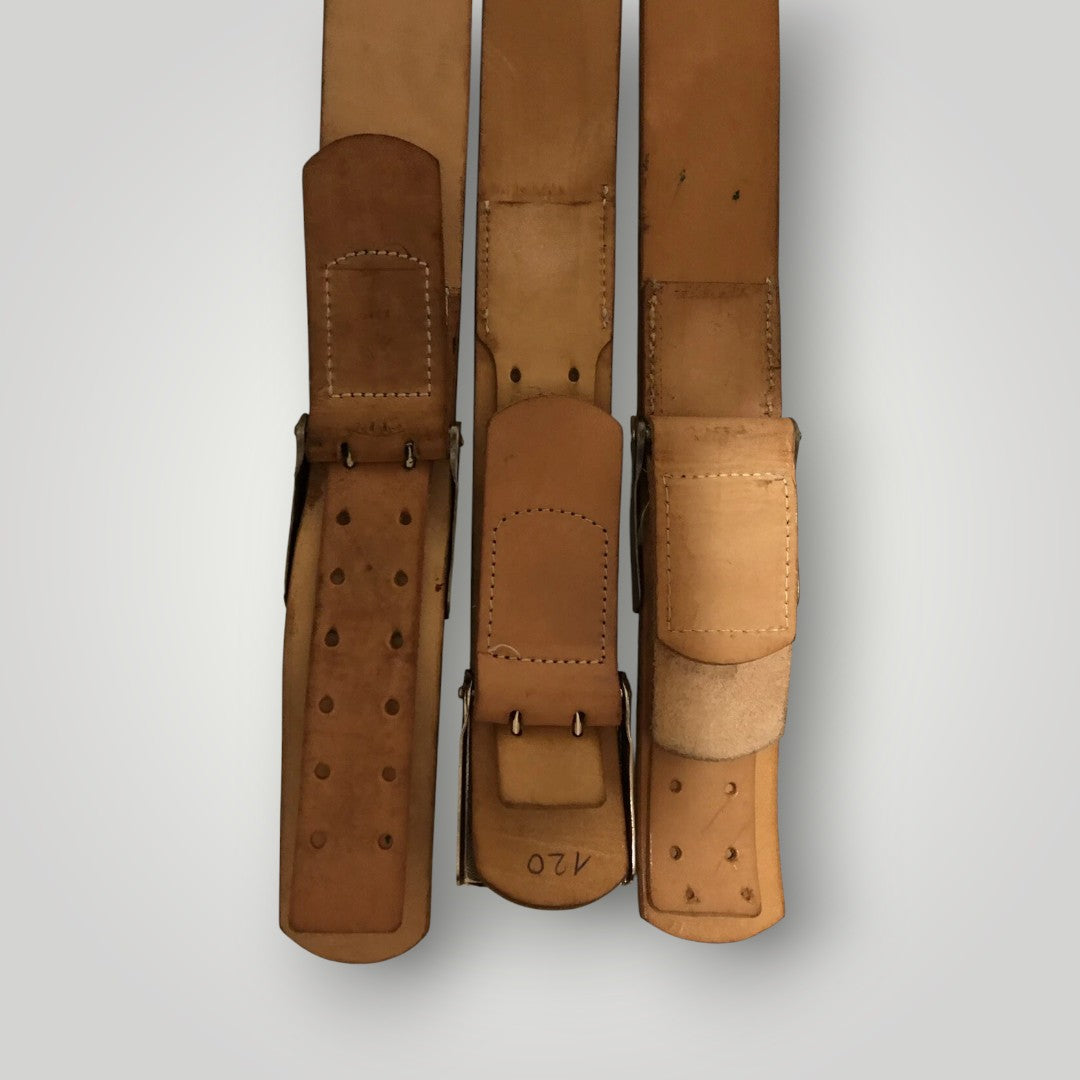 Genuine West German Military Black Leather Belt – Eagle Buckle