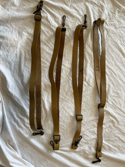 FRENCH MILITARY MAT BROWN LEATHER RIFLE SLING ARMY MAS RIFLE 49 & 49/54 GENUINE - Image 1