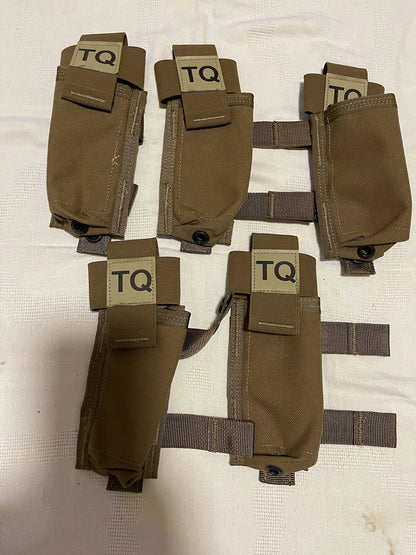 Lot of 5 Pc USMC Military  Tourniquet  MOLLE TQ CAT Pouch Coyote Brown NEW - Image 1