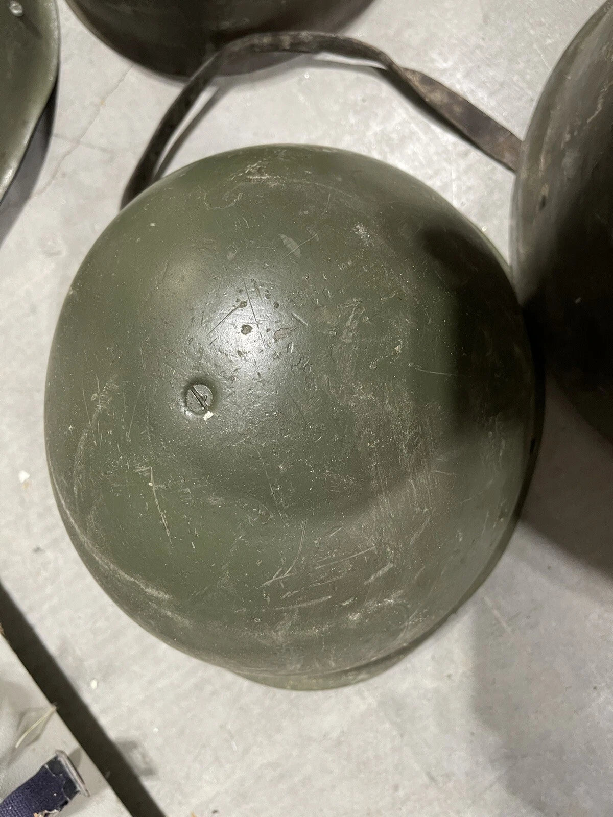 GENUINE POLISH MILITARY ARMY HELMET COMPLETE WITH ALL ORIGINAL PARTS USED IN EX - Image 11