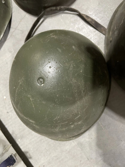 GENUINE POLISH MILITARY ARMY HELMET COMPLETE WITH ALL ORIGINAL PARTS USED IN EX - Image 11
