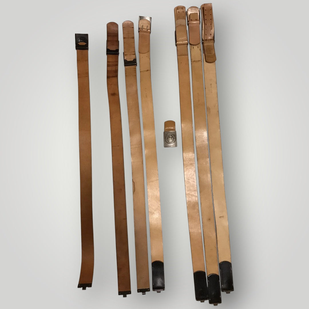 Genuine West German Military Black Leather Belt – Eagle Buckle