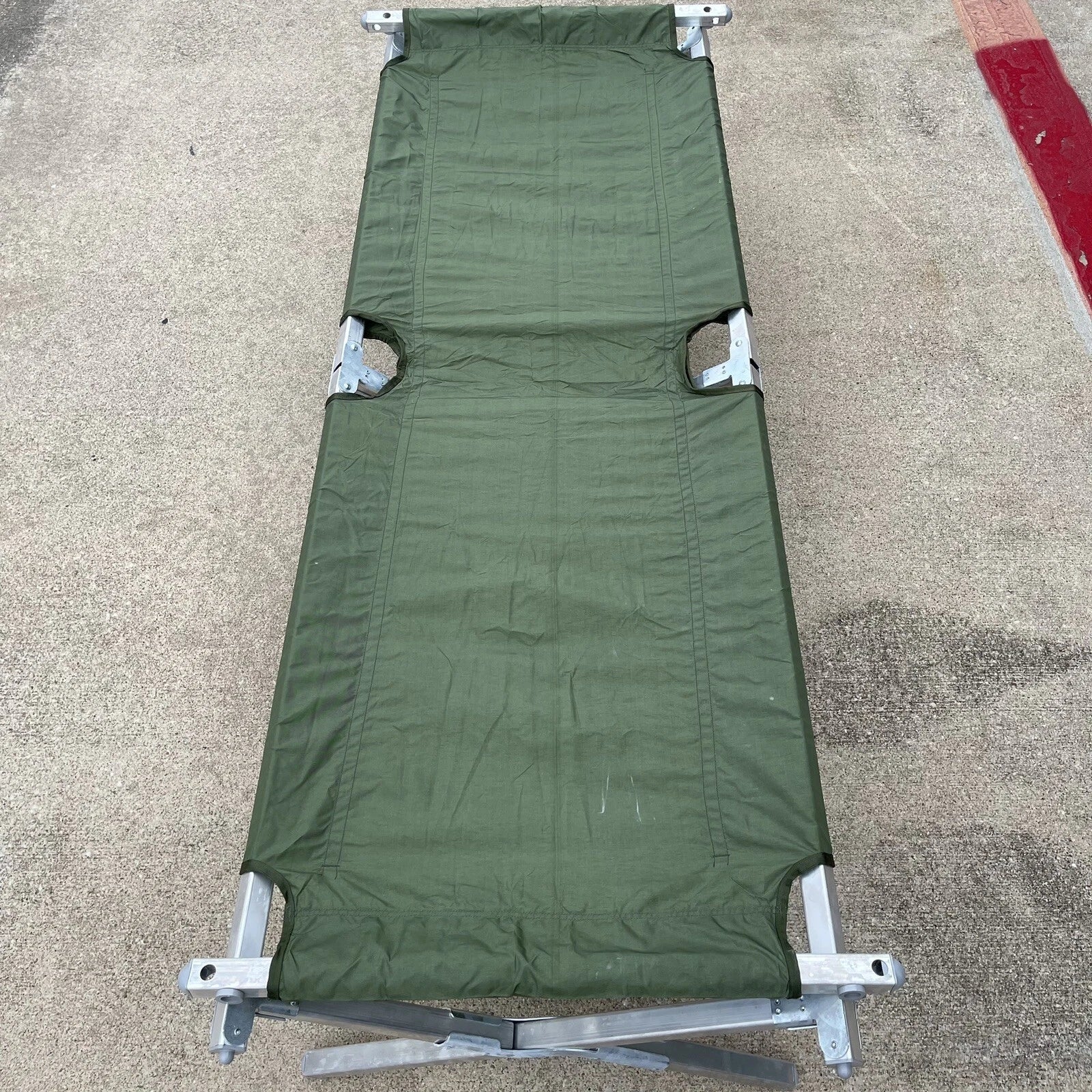 NEW USGI MILITARY CAMPING COT  SLEEPING BED OD W/Mosquito net &Poles. - Image 7