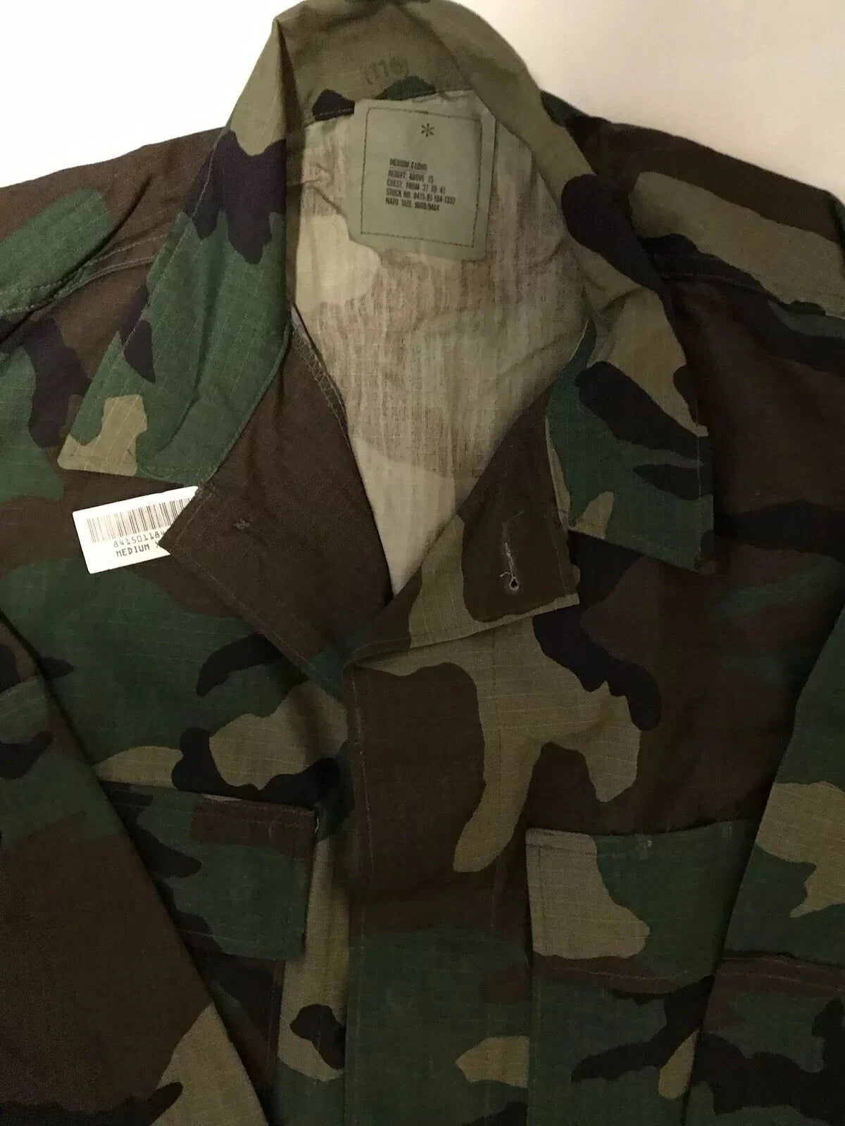 Genuine US GI Woodland Camoflauge BDU  Shirt Vintage New MedXL 100%cotton - Image 2