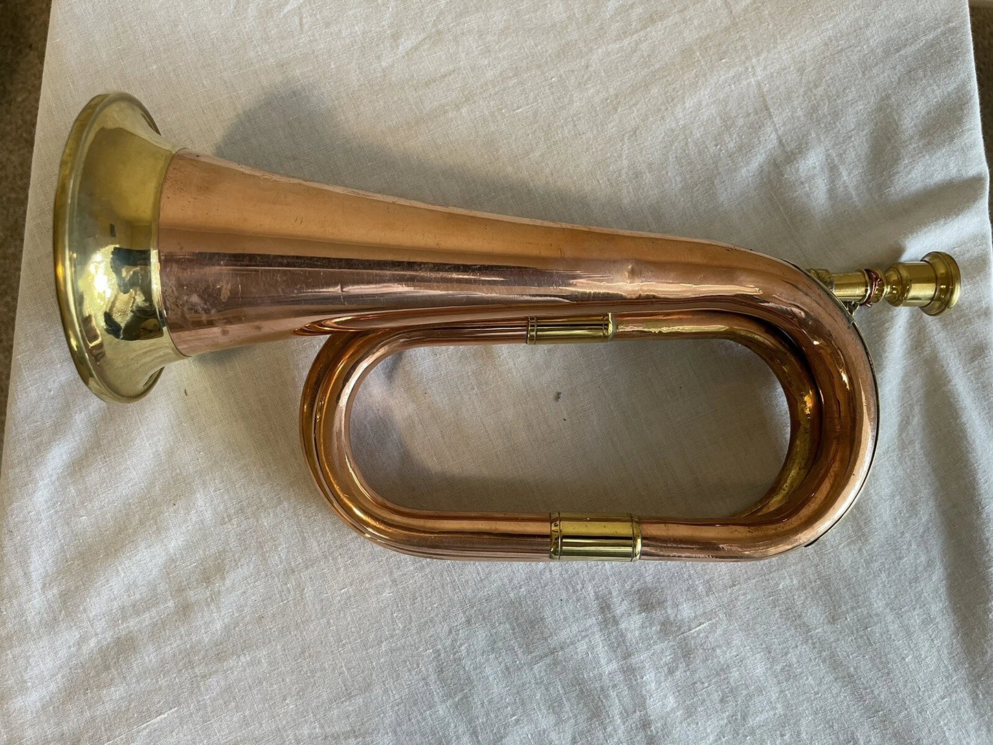 Military/ Scout/ Cavalry Brass/ Copper Bugle Vintage British Army Repro . - Image 1