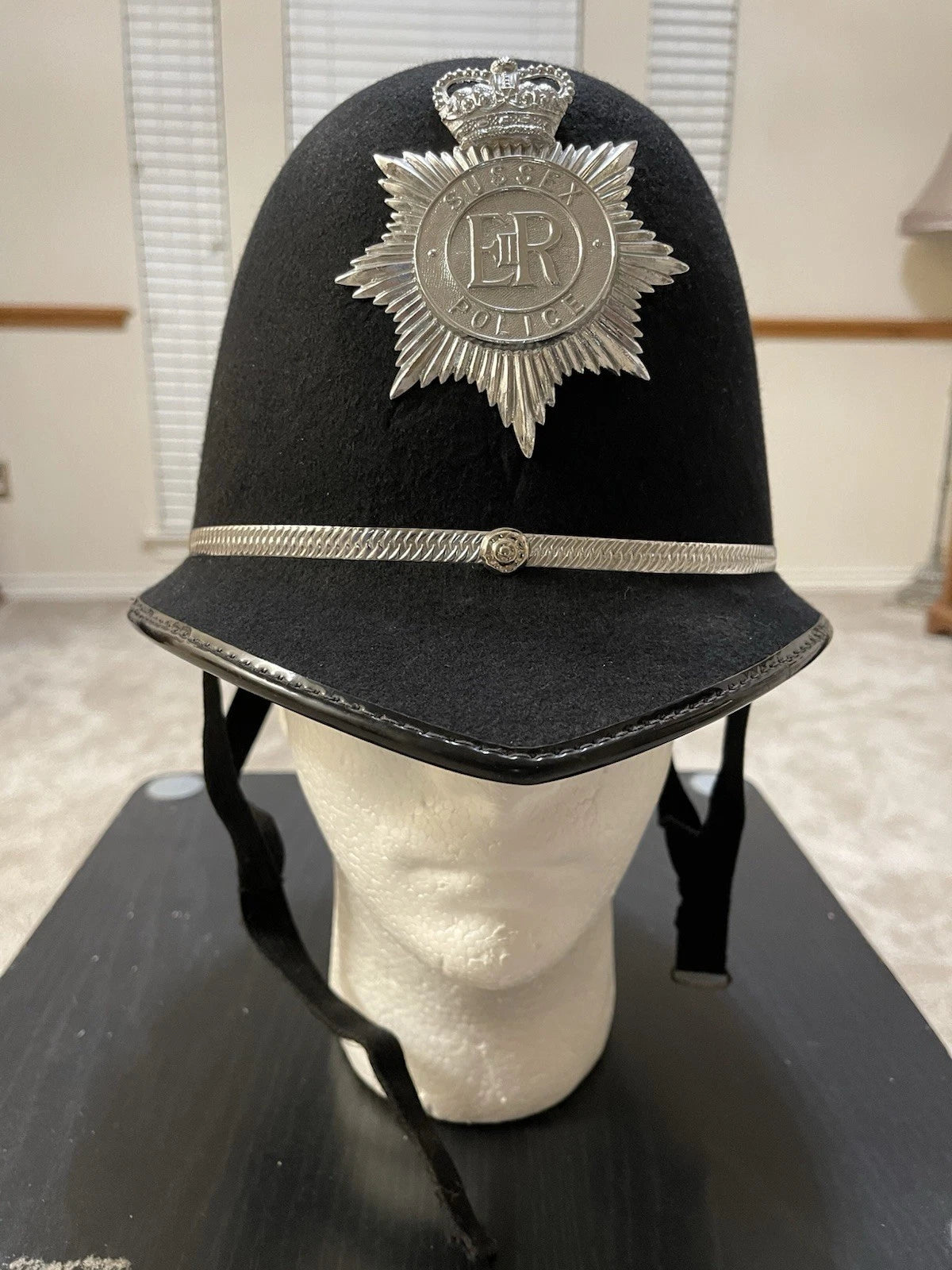 British Bobby  SUSSEX  Helmet Size 60 CM. Large , Mint. - Image 1