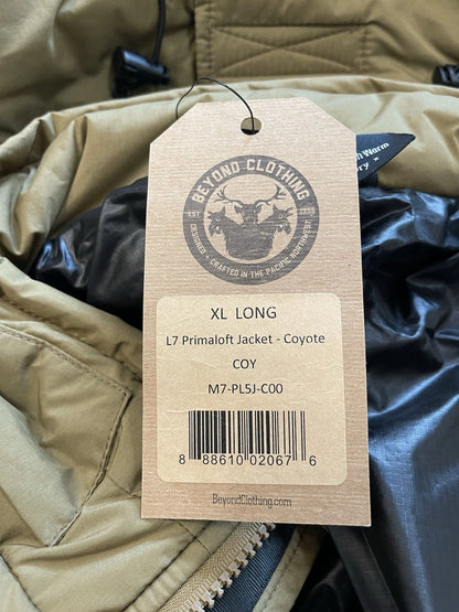 Beyond Coyote Brown PCU Level 7 Cold Weather Jacket Primaloft XL Long. - Image 11