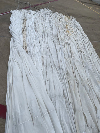 British Military 100ft. Diameter White Cargo Parachute With  Carry Bags - Image 15