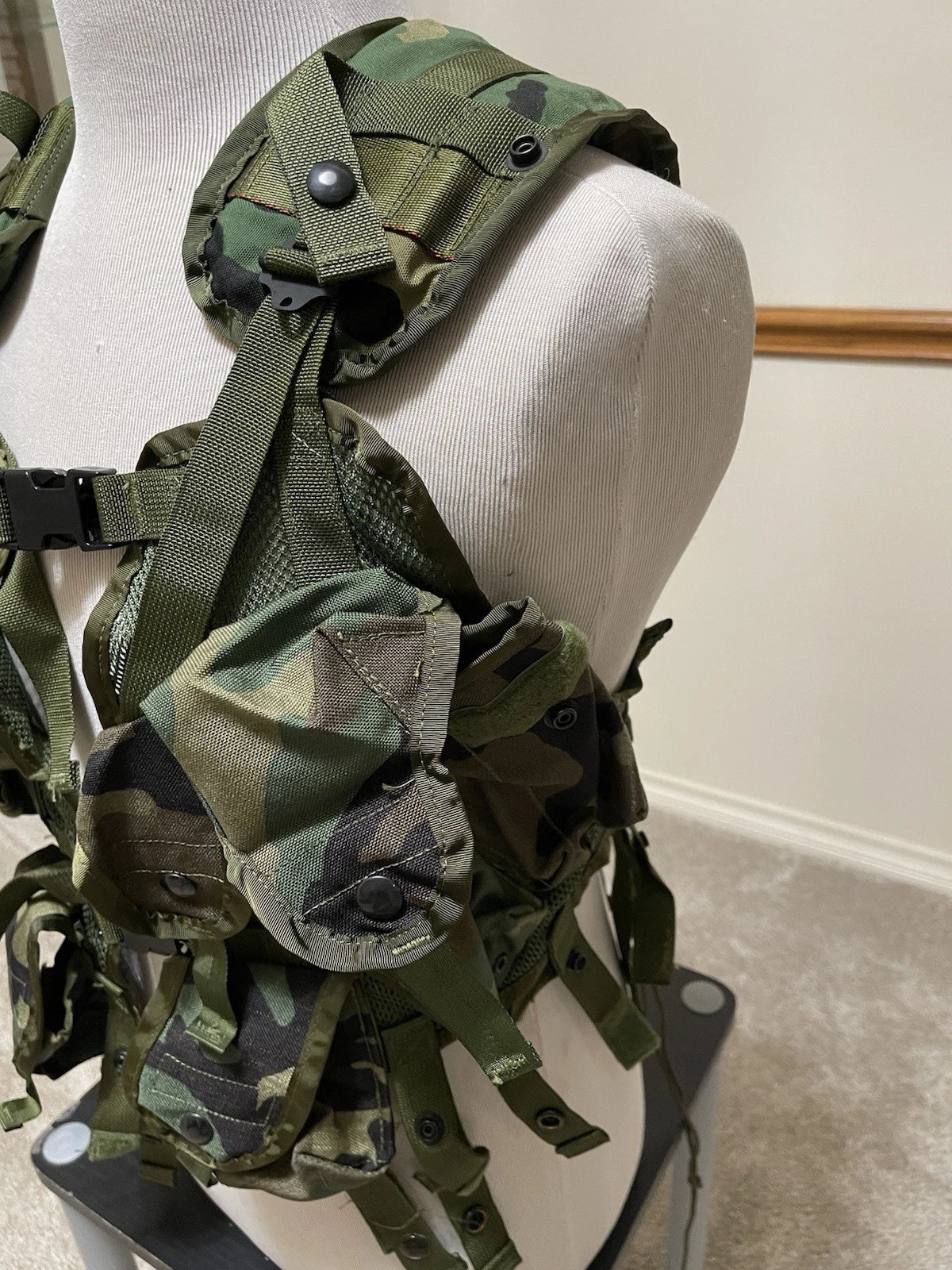 USGI Military Enhanced Tactical Load Bearing Vest Woodland 8415-01-296-8878 - Image 2