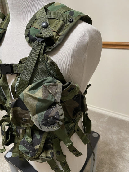 USGI Military Enhanced Tactical Load Bearing Vest Woodland 8415-01-296-8878 - Image 2