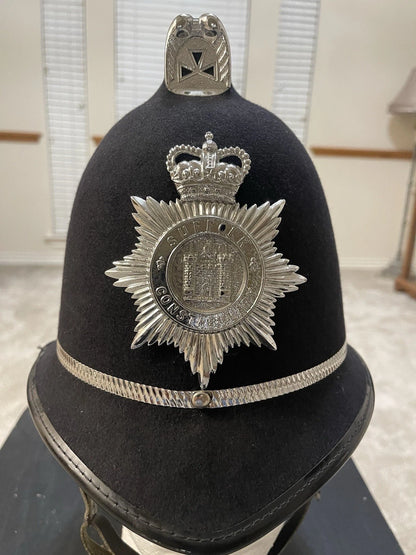 British Bobby  SUFFOLK  Helmet Size 58/59 CM. Medium, 71/4"/ 73/8" , Mint. - Image 1