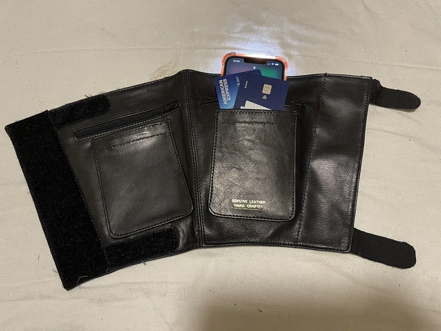 Ankle Wallet-Hidden Carry for Cash,Cr. Cards,ID, Keys - Soft Lamb Leather - Image 2