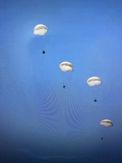 British Military 100ft. Diameter White Cargo Parachute With  Carry Bags - Image 1