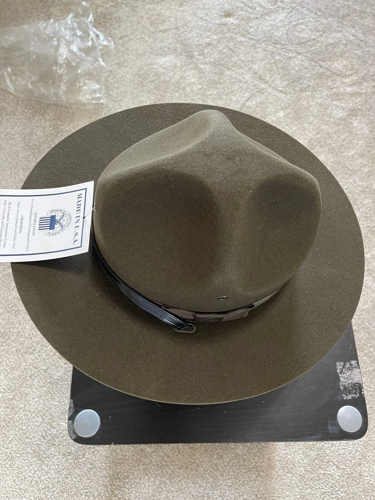 Genuine US military Garrison Collection Drill Sergeants  Hat Brand New M= 57cm - Image 3