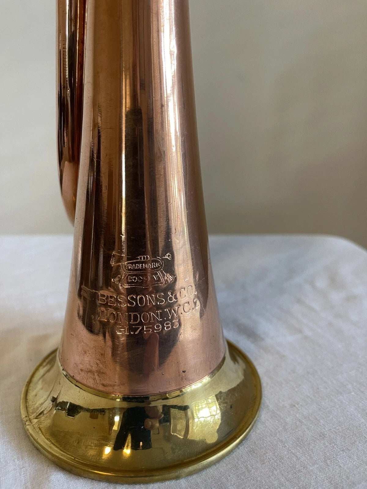 Military/ Scout/ Cavalry Brass/ Copper Bugle Vintage British Army Repro . - Image 5