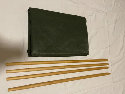 US MILITARY INSECT MOSQUITO NET BAR FIELD NETTING COT COVER WITH 4 POLES ALL NEW - Image 4
