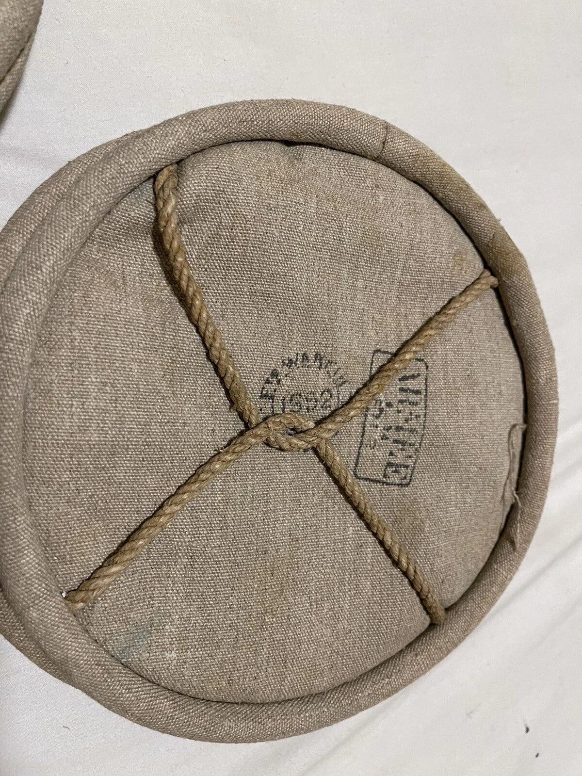 Genuine Vintage French Military Bag Tote Water Bucket Canvas Material - Image 9