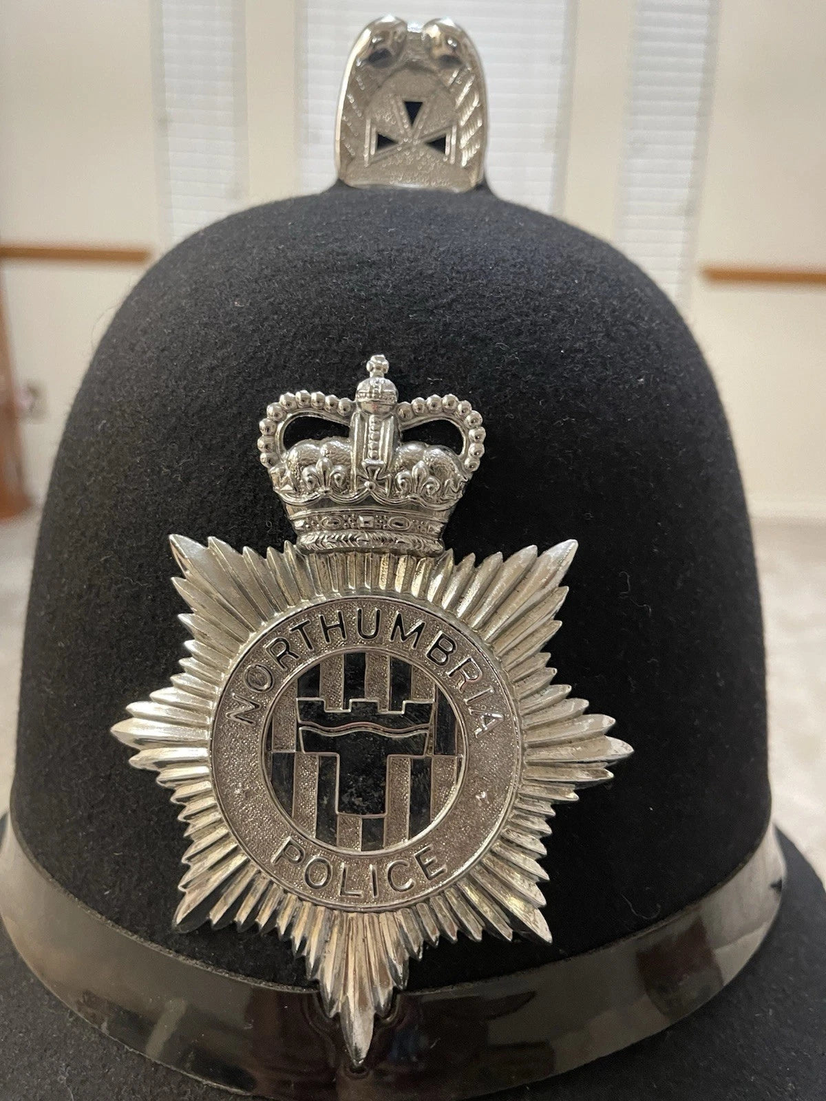 British Bobby  NORTHUMBRIA  Helmet Size 61/62 CM. X Large, 75/8" to 73/4 , Mint. - Image 2