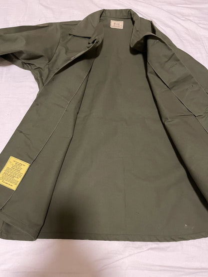 US ARMY VINTAGE MILITARY MEN'S OG-507 UTILITY FATIGUE SHIRT 15.5x33 VIETNAM MED. - Image 8