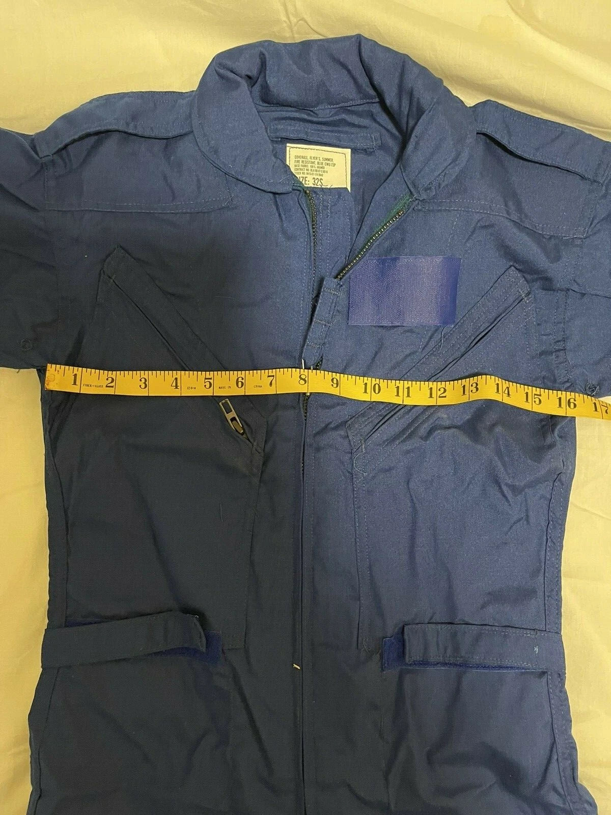 USAF Flyers Coverall ,Fire Resistant Aramid CWU-73P Blue size 32Short Youth Size - Image 10