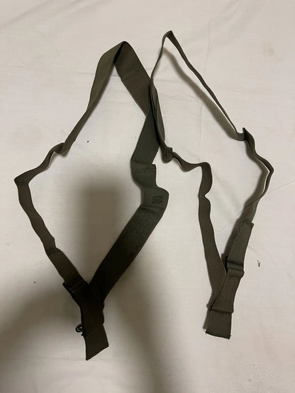 US M1950 Suspenders OD Green elastic w/ hooks for trousers pants each E2150 - Image 2