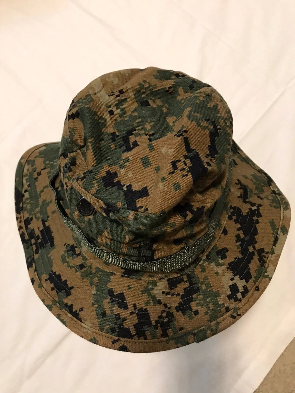 USMC MARINE ISSUE COVER FIELD BOONIE HAT WOODLAND DIGITAL MARPAT SMALL - Image 3