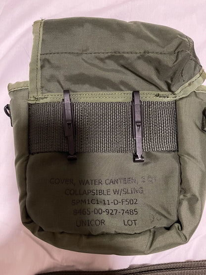 New-US GI O.D.Green 2 Qt Canteen with Carrier/Cover and Shoulder Strap,Un-Issued - Image 3
