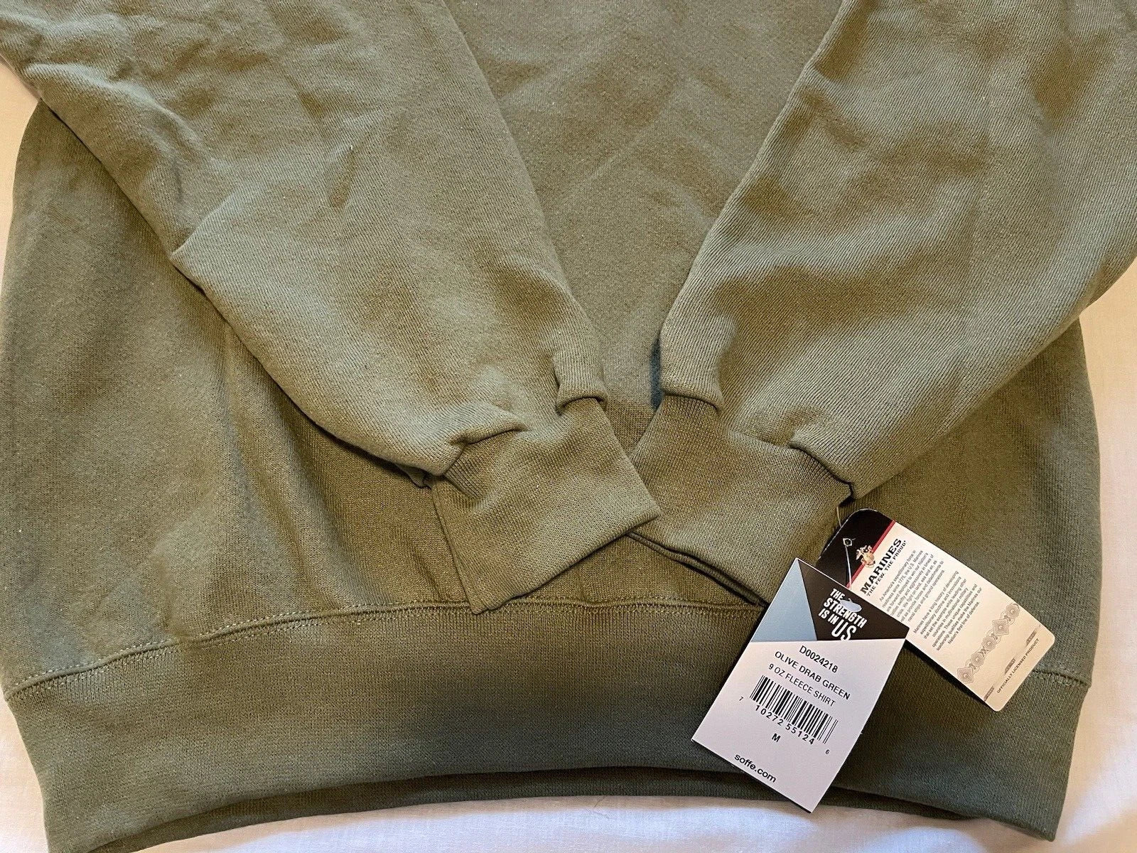 USMC PT Sweat Pant & Shirt Marine Issue  Military OD Green Medium  - Made in USA - Image 15