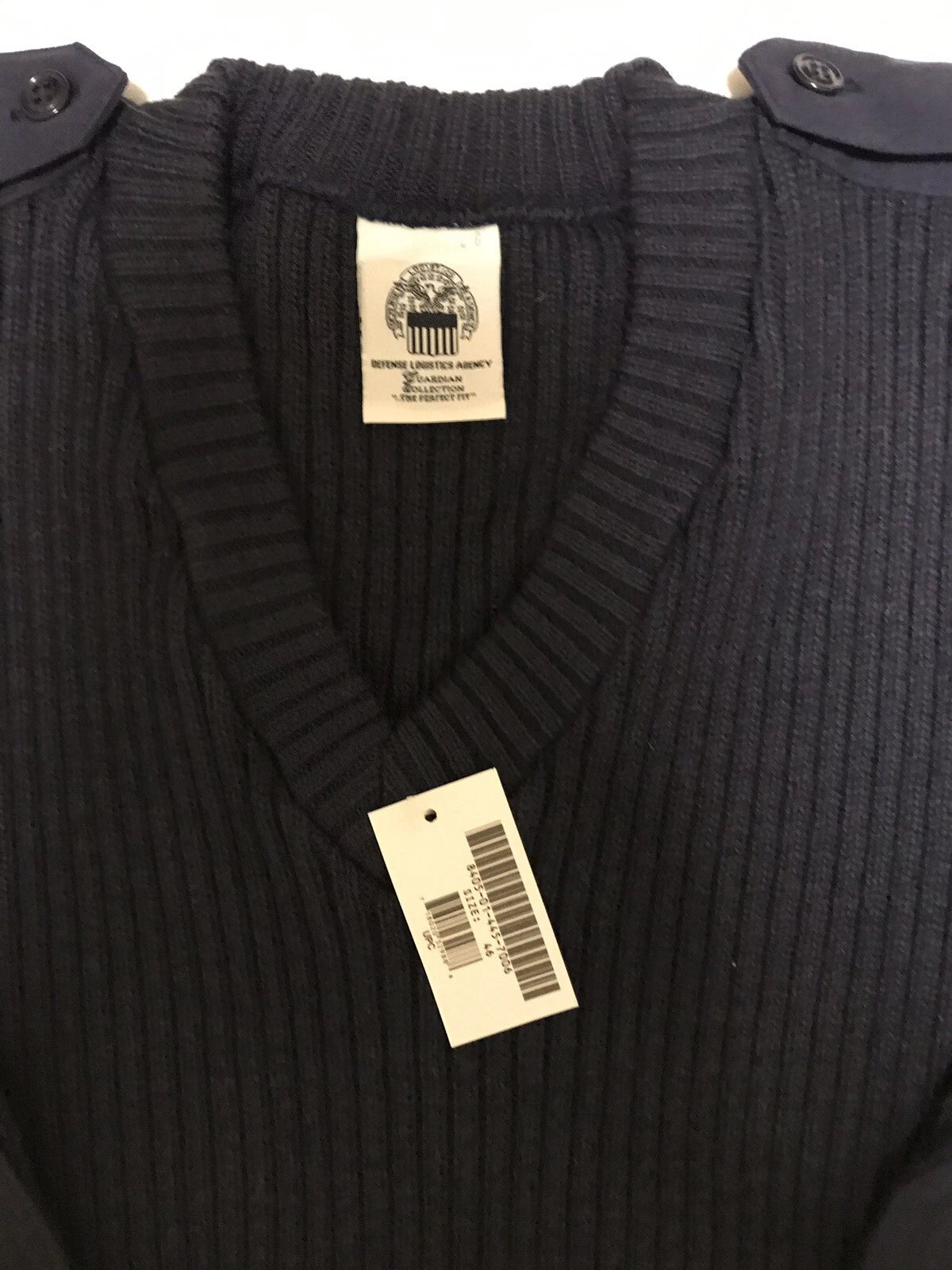 Genuine US Coast Guard Guardian Collection 100% Wool Blue Swater Size 46 New  - Image 2
