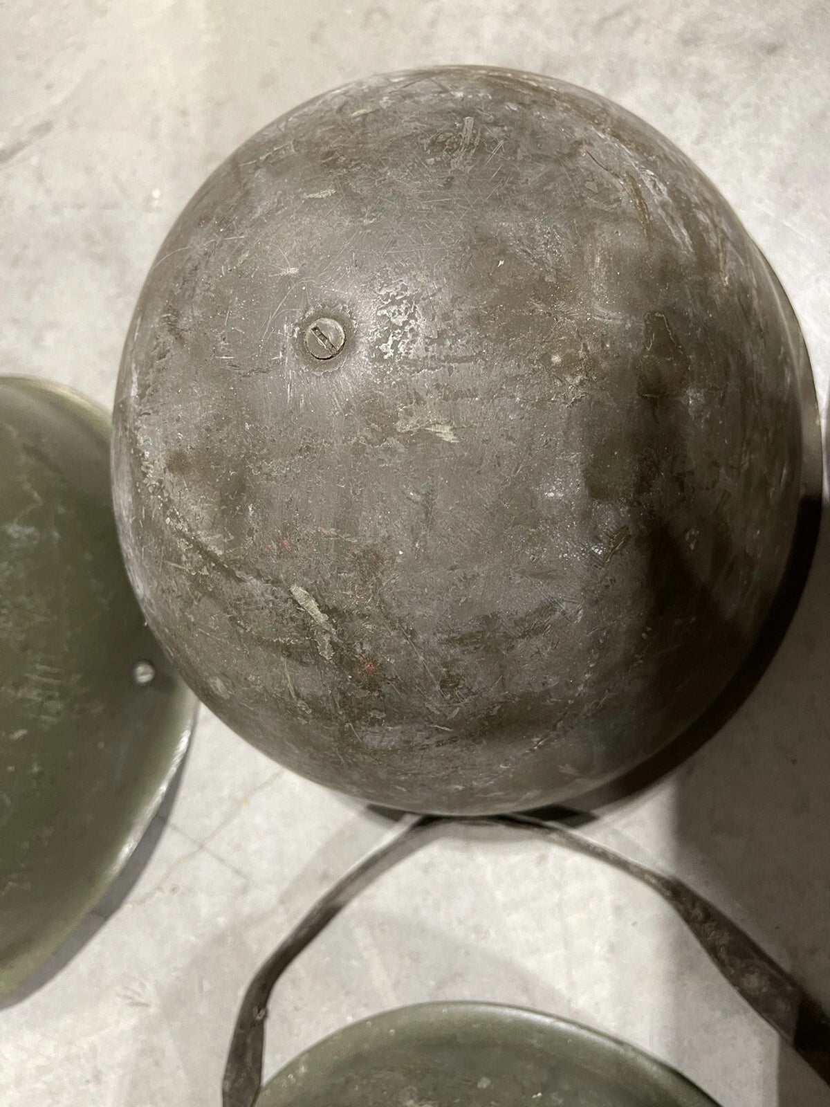GENUINE POLISH MILITARY ARMY HELMET COMPLETE WITH ALL ORIGINAL PARTS USED IN EX - Image 10
