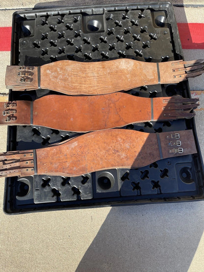 French Military Surplus Motercycle Leather back brace Kidney Belt Collectible - Image 2
