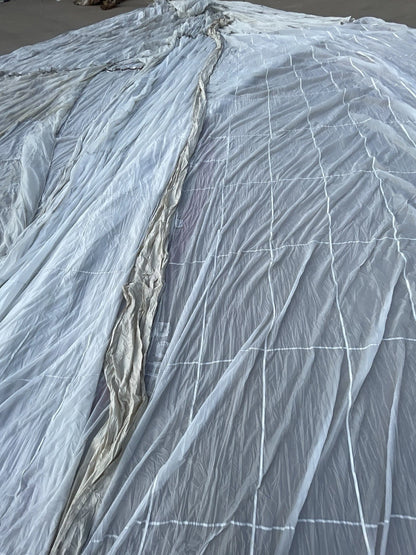 British Military 100ft. Diameter White Cargo Parachute With  Carry Bags - Image 11