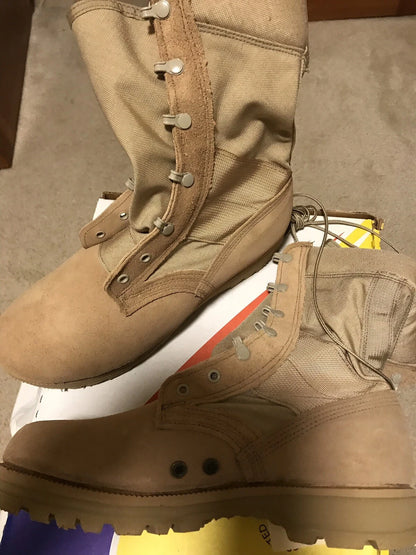 Genuine US Army 3 Layers Hot Weather Desert Combat Boots By Belleville 8Wide New - Image 6