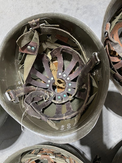 GENUINE POLISH MILITARY ARMY HELMET COMPLETE WITH ALL ORIGINAL PARTS USED IN EX - Image 5