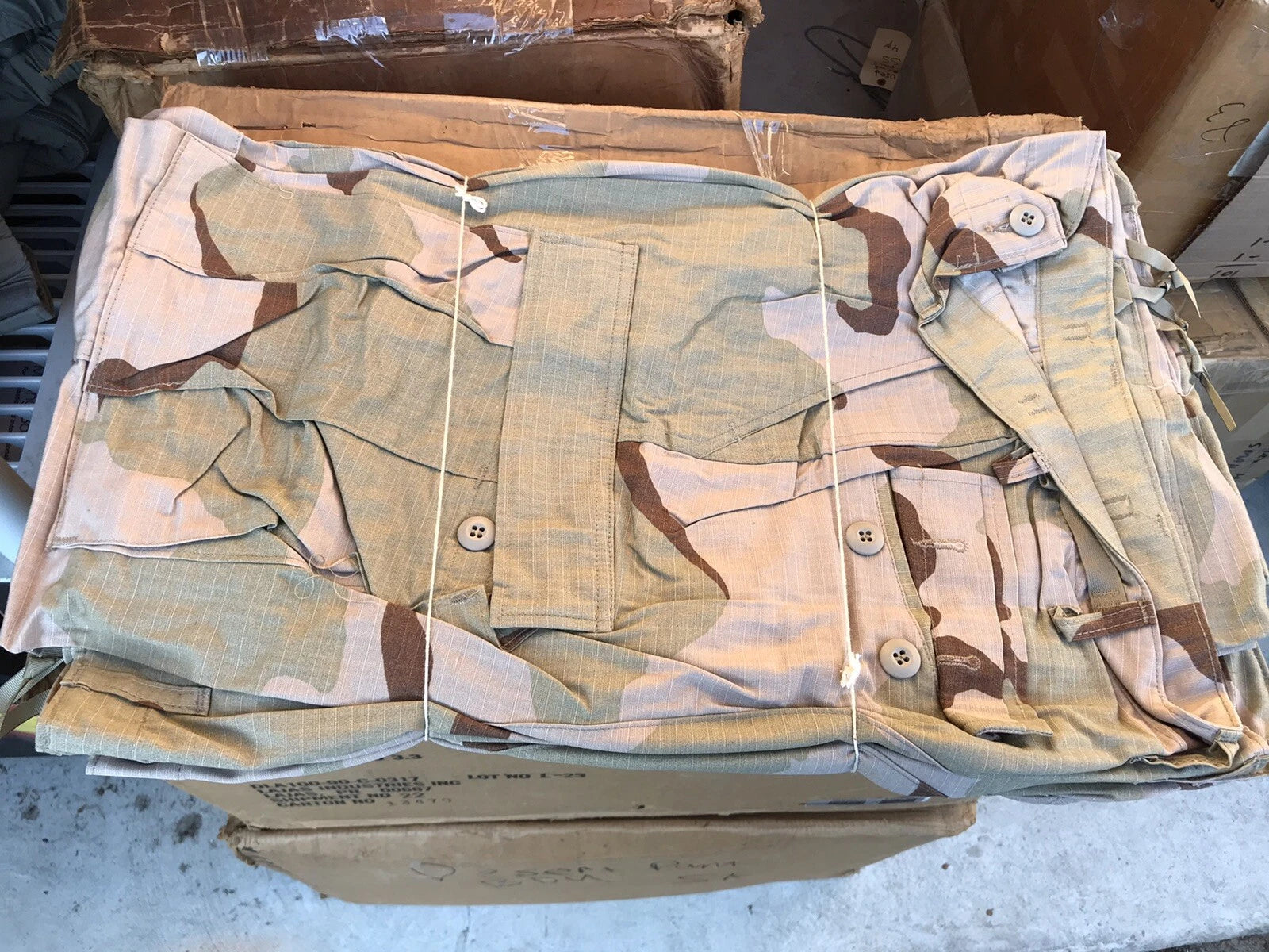 GENUINE US GI MILITARY DESERT STORM 3 COLOR  RIP STOP BDU CARGO PANTS SM REG - Image 2