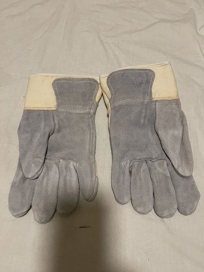MILITARY ISSUE LEATHER WORK GLOVES U.S.A MADE NEW OLD STOCK Men's size 4.Large. - Image 2
