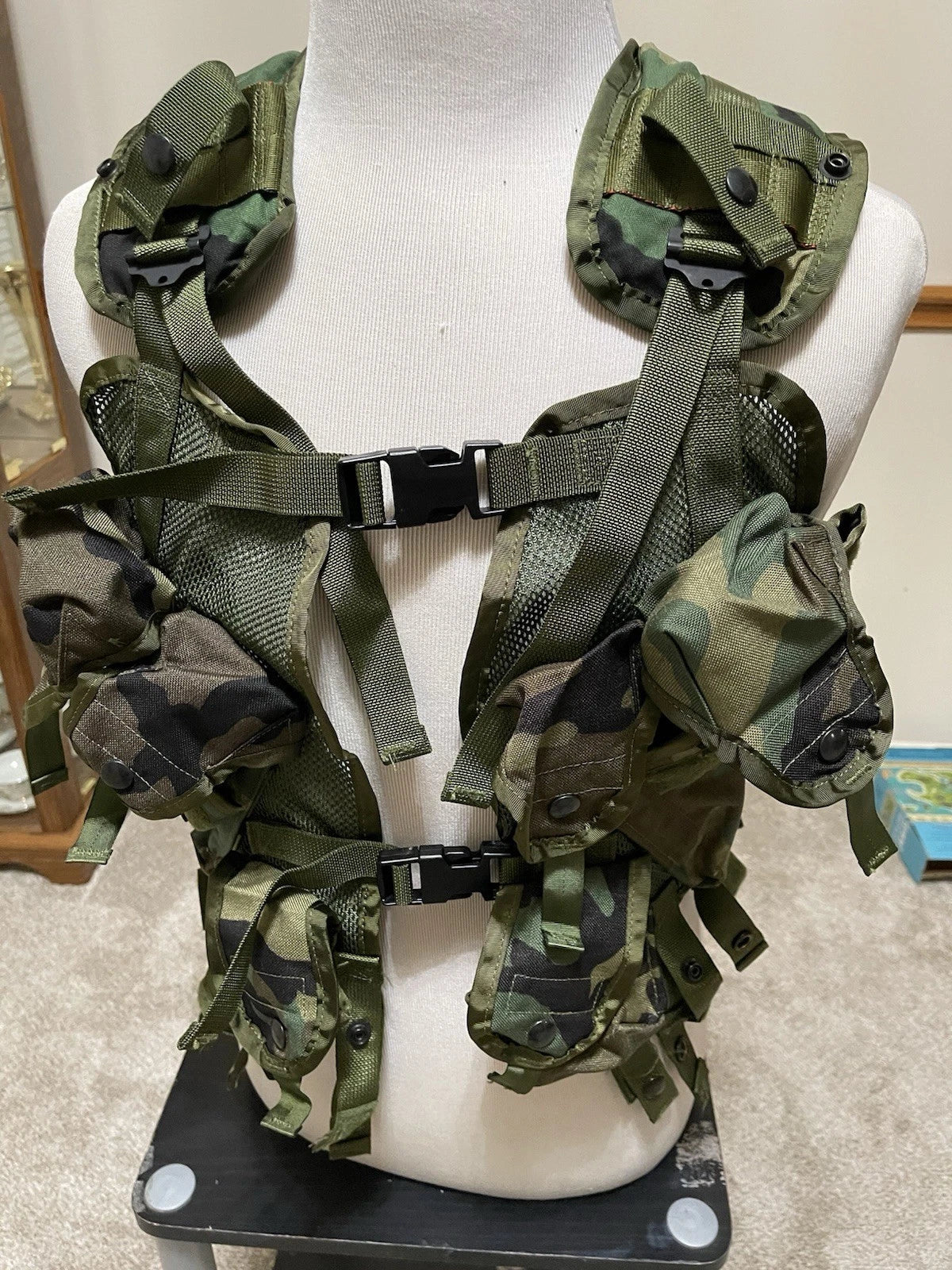 USGI Military Enhanced Tactical Load Bearing Vest Woodland 8415-01-296-8878 - Image 1
