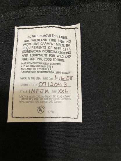 Massif Inferno XXL Fleece Black INFJK Nomex Cold Weather Jacket New W/ tag. - Image 10