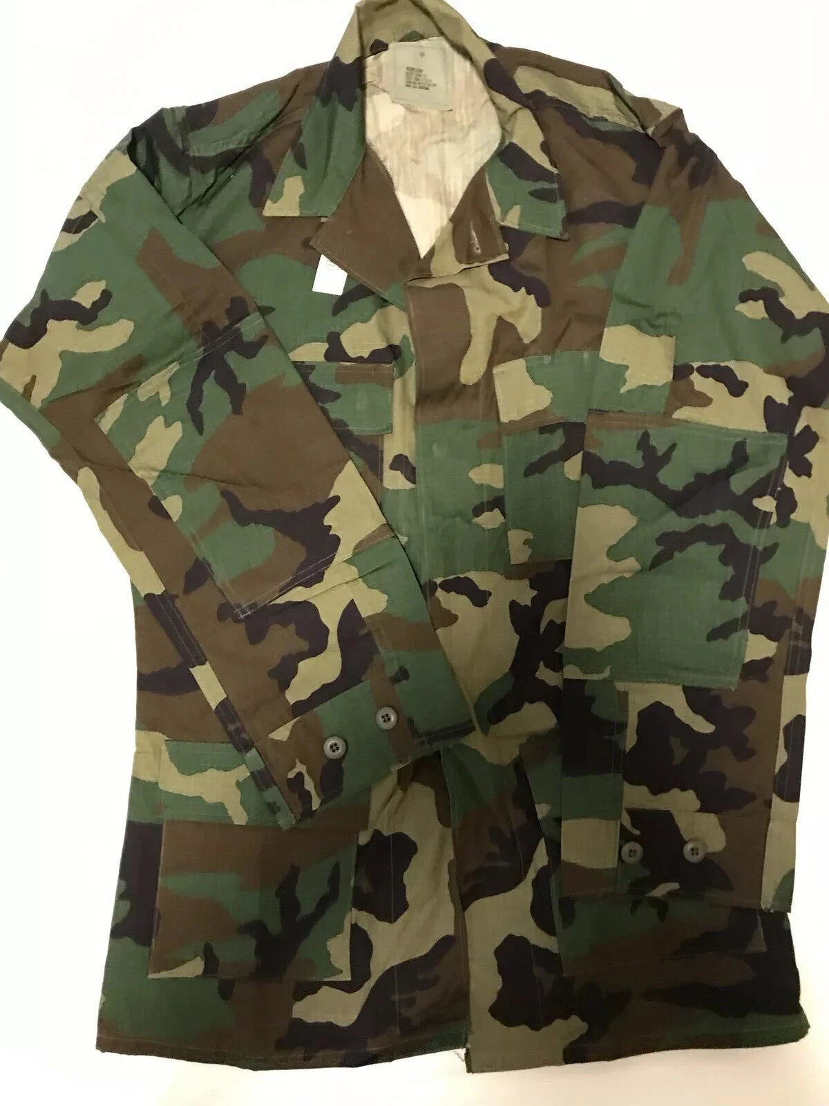 Genuine US GI Woodland Camoflauge BDU  Shirt Vintage New MedXL 100%cotton - Image 1