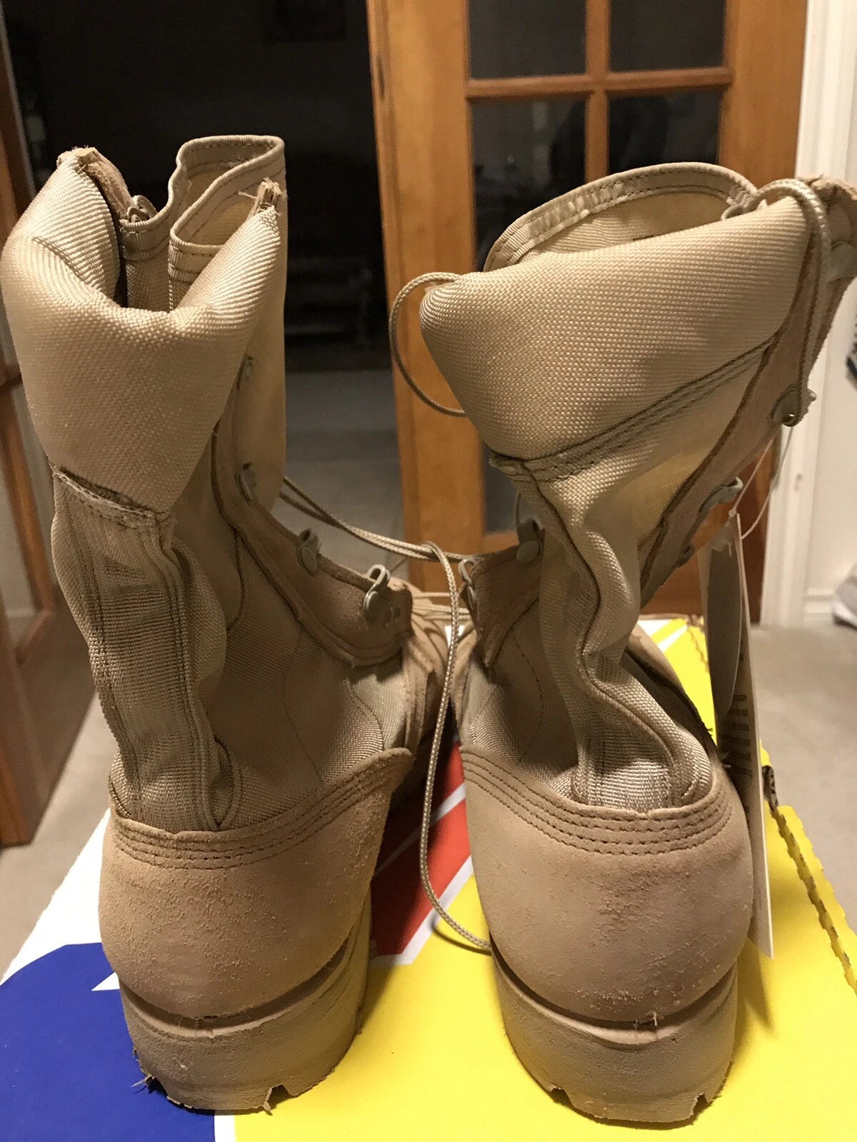 Genuine US Army 3 Layers Hot Weather Desert Combat Boots By Belleville 8Wide New - Image 3