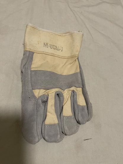 MILITARY ISSUE LEATHER WORK GLOVES U.S.A MADE NEW OLD STOCK Men's size 4.Large. - Image 3