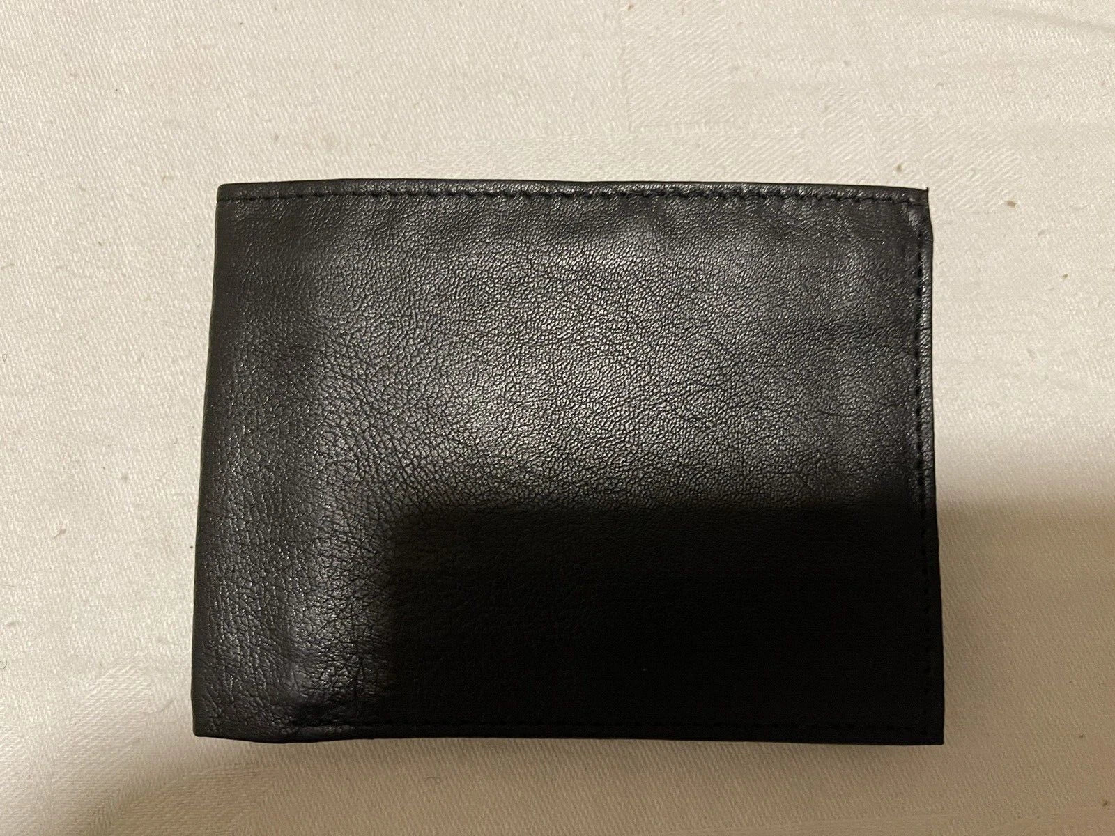 Mens Soft Lamb Genuine Leather Slim ID Credit Card Bifold Wallet - Image 3